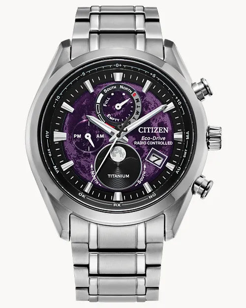 Tsuki-yomi A-T ATOMIC TIMEKEEPING / SUPER TITANIUM™ Purple