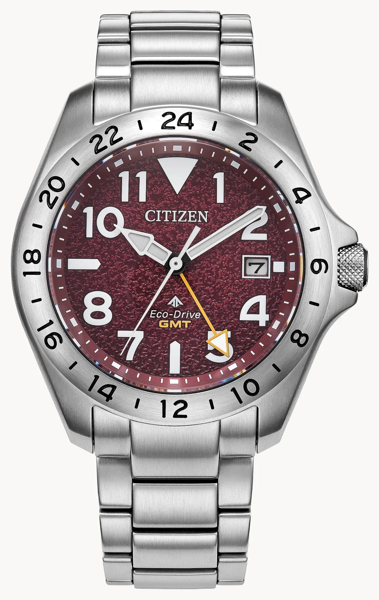 テトりん Promaster Land GMT 39.5mm – Red Dial on Bracelet – Trifecta