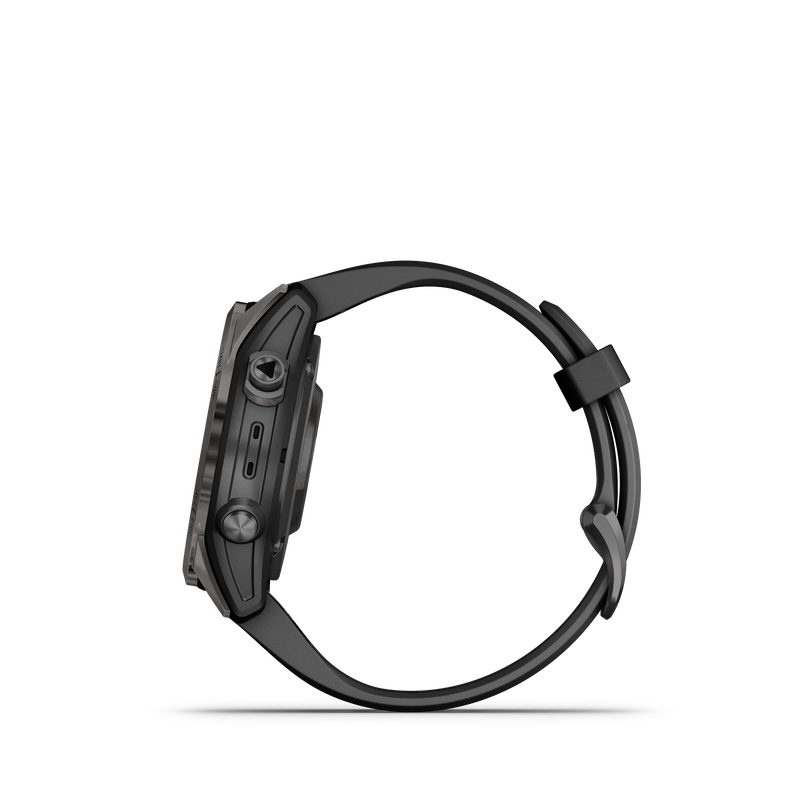 fēnix® 7S Pro – Sapphire Solar Edition Carbon Gray DLC Titanium with Black Band