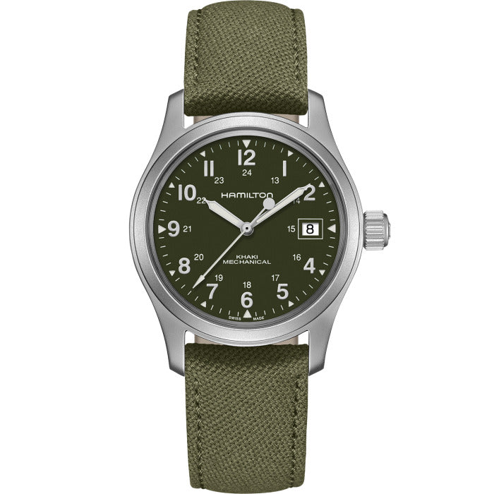 Khaki Field Mechanical 38 mm Military Green – Trifecta