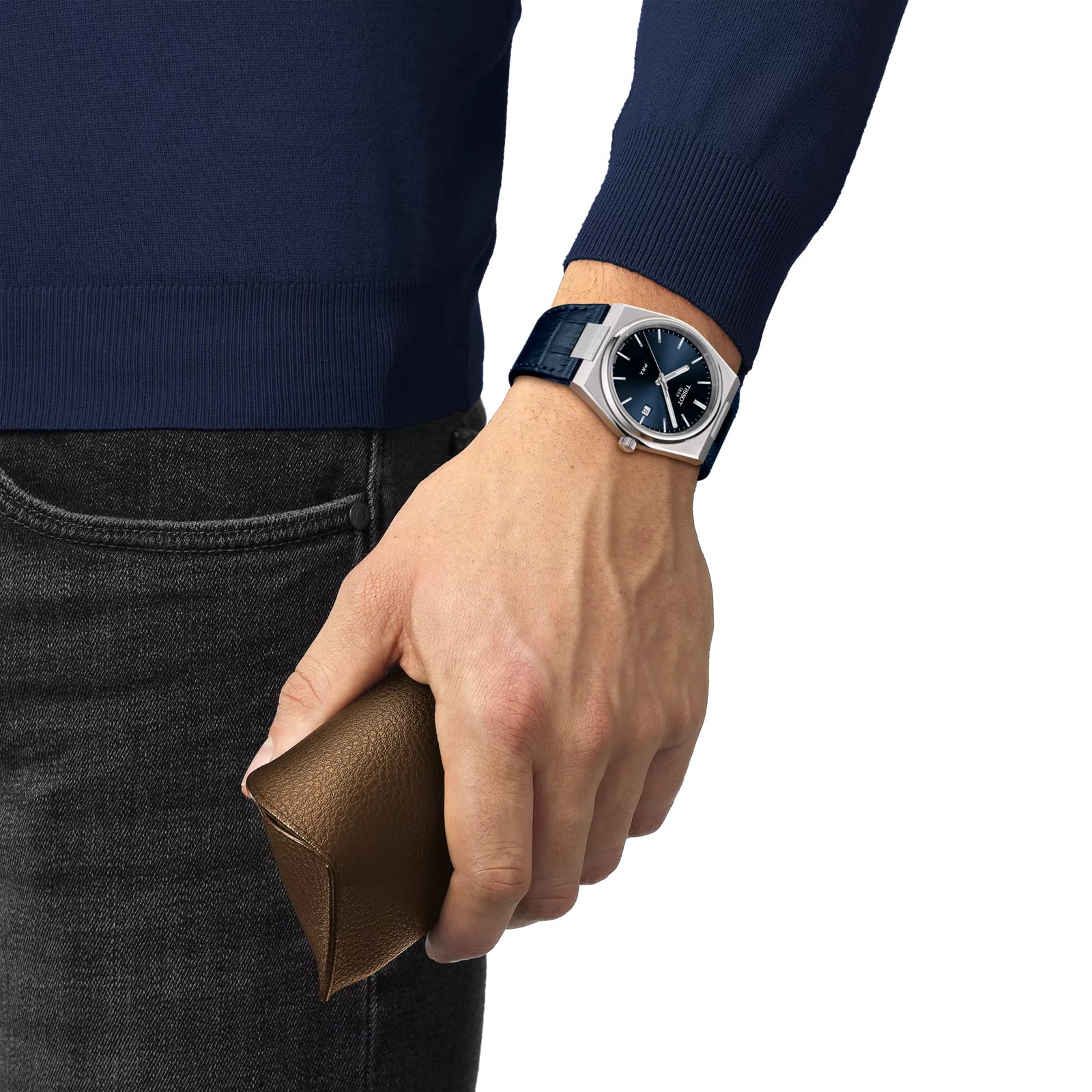 PRX 40 mm Quartz Blue on Leather Strap * – Trifecta