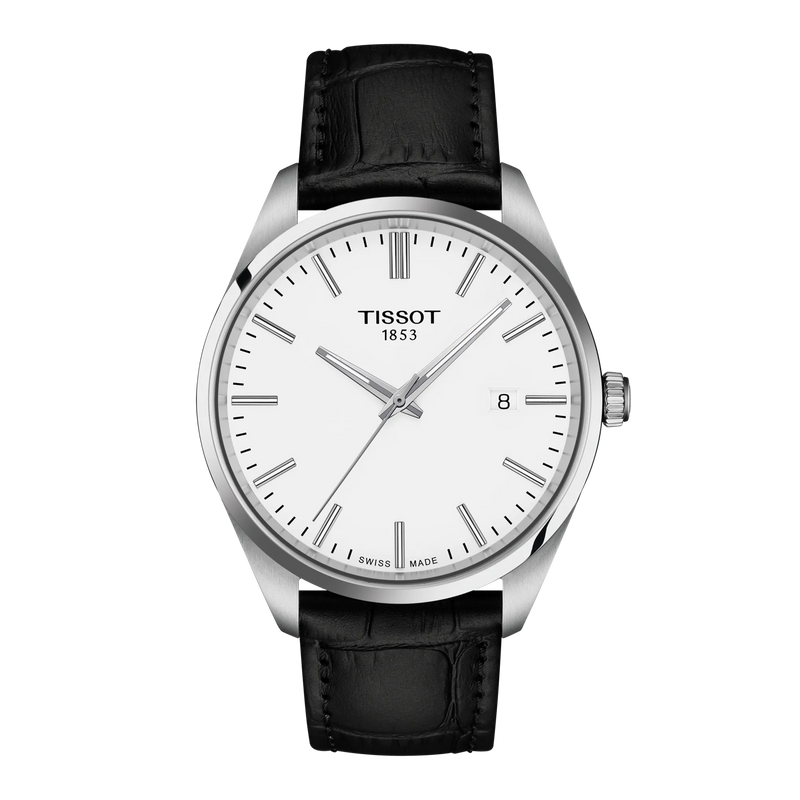 PR 100 Quartz White on Black Strap