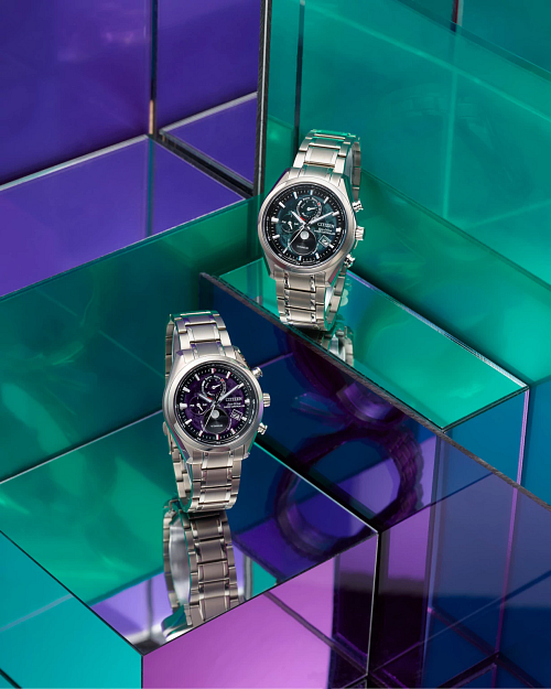Tsuki-yomi A-T ATOMIC TIMEKEEPING / SUPER TITANIUM™ Purple