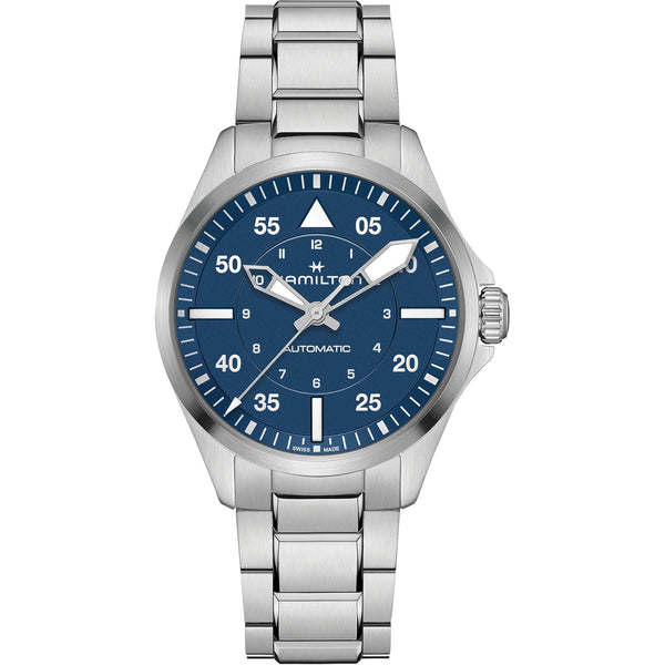 Khaki Aviation Pilot Auto 39 mm blue