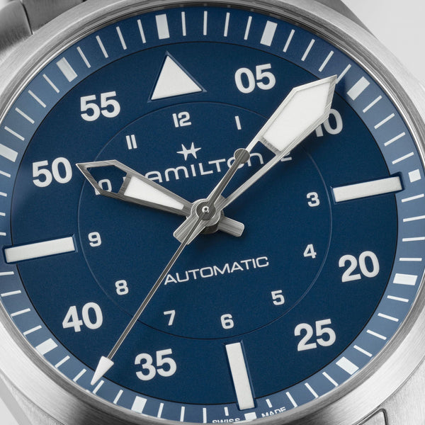 Khaki Aviation Pilot Auto 39 mm blue