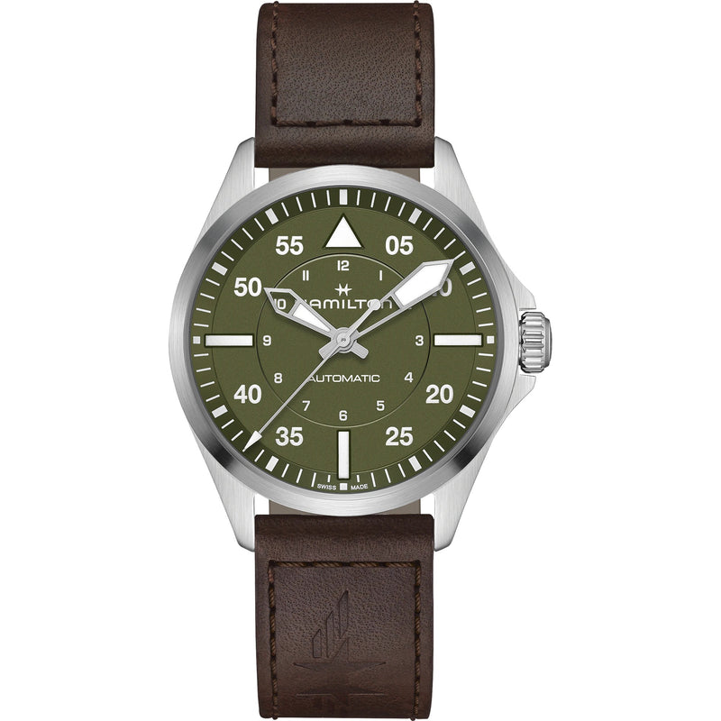 Khaki Aviation Pilot Auto 39 mm olive green