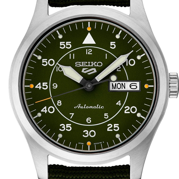 Seiko 5 Sports Field Pilot Green on Green Strap* – Trifecta