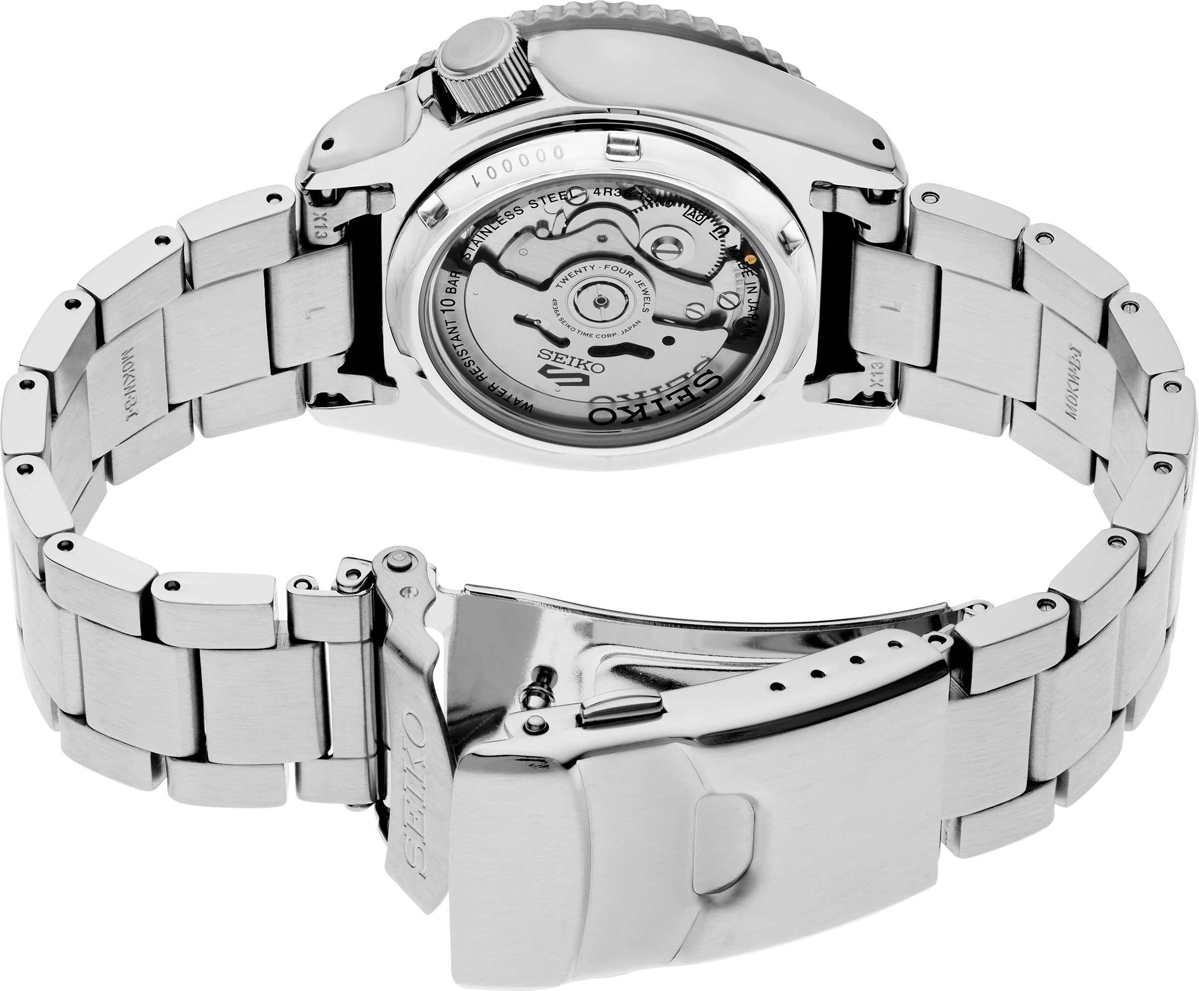 Seiko 5 Sports Checker Flag Special Edition Black on Bracelet – Trifecta