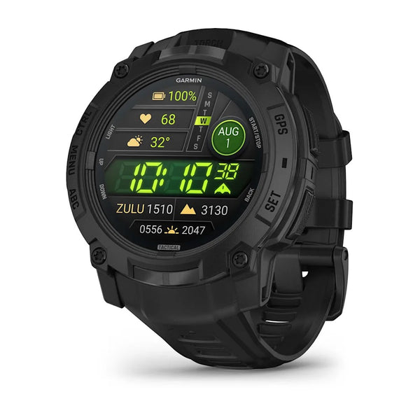 Instinct® 3 – 50 mm, AMOLED, Tactical Edition Black with Black Band