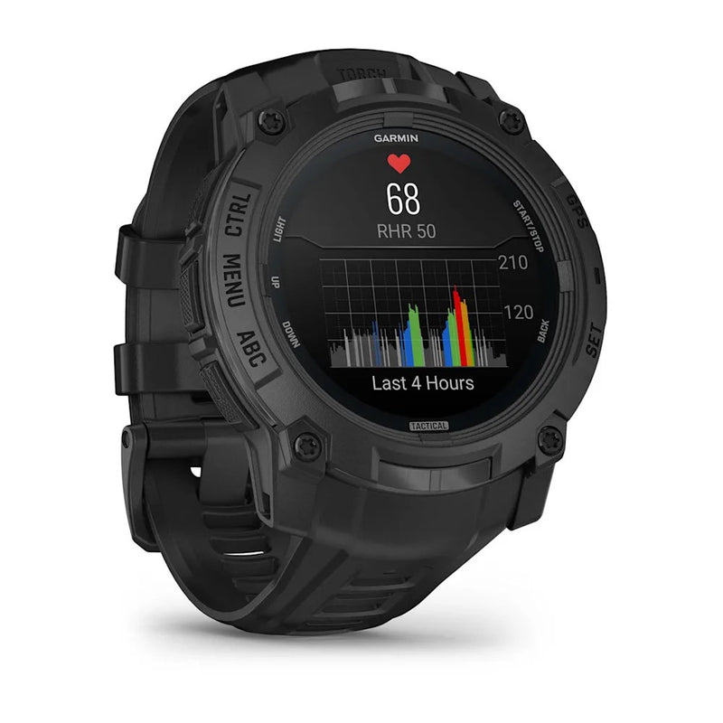 Instinct® 3 – 50 mm, AMOLED, Tactical Edition Black with Black Band