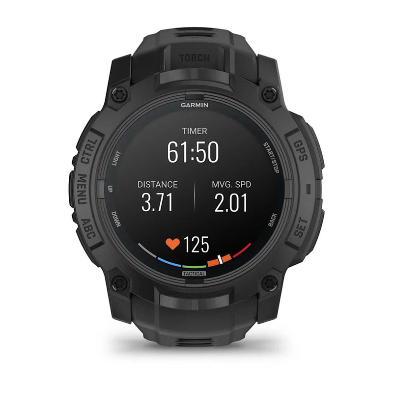Instinct® 3 – 50 mm, AMOLED, Tactical Edition Black with Black Band