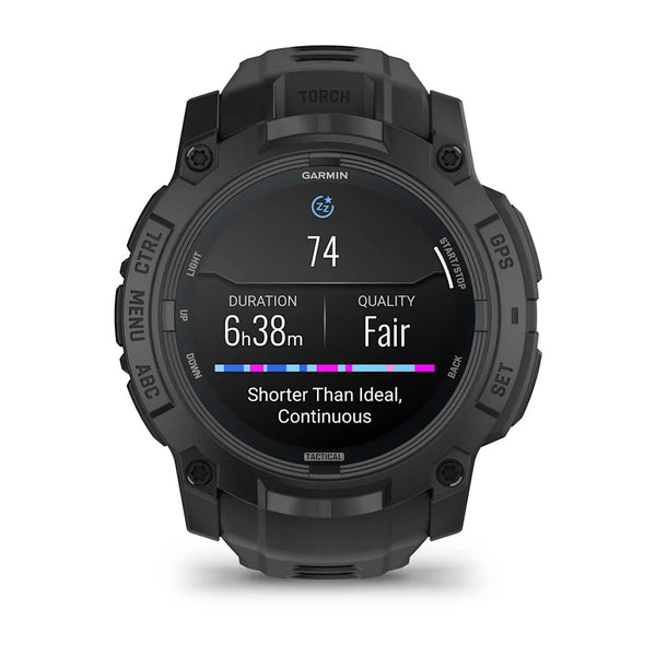Instinct® 3 – 50 mm, AMOLED, Tactical Edition Black with Black Band