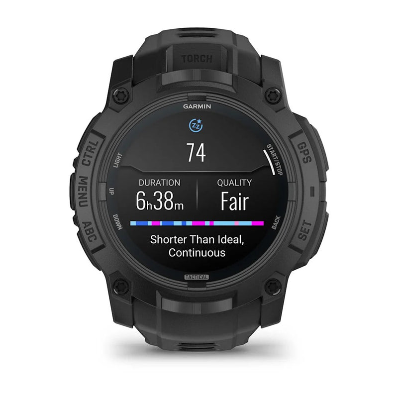 Instinct® 3 – 50 mm, AMOLED, Tactical Edition Black with Black Band