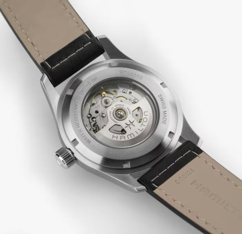 Khaki Field Auto 42 mm Black on Black Strap