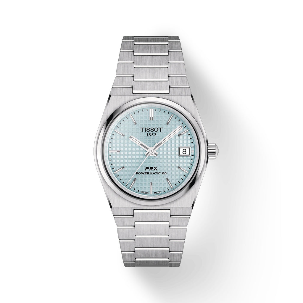 TISSOT PRX Powermatic 80 アイスブルー 35mm PRX 35 MM POWERMATIC 80 ICE/GLACIER BLUE – Trifecta