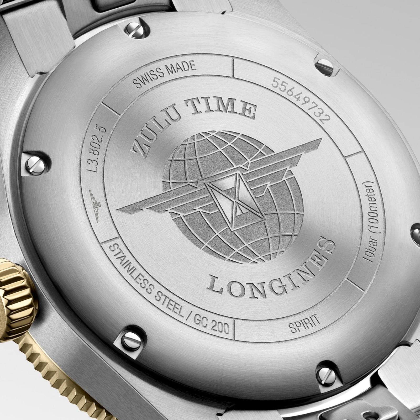 SPIRIT ZULU TIME GMT 39 MM Anthracite on Bracelet 18K – Trifecta