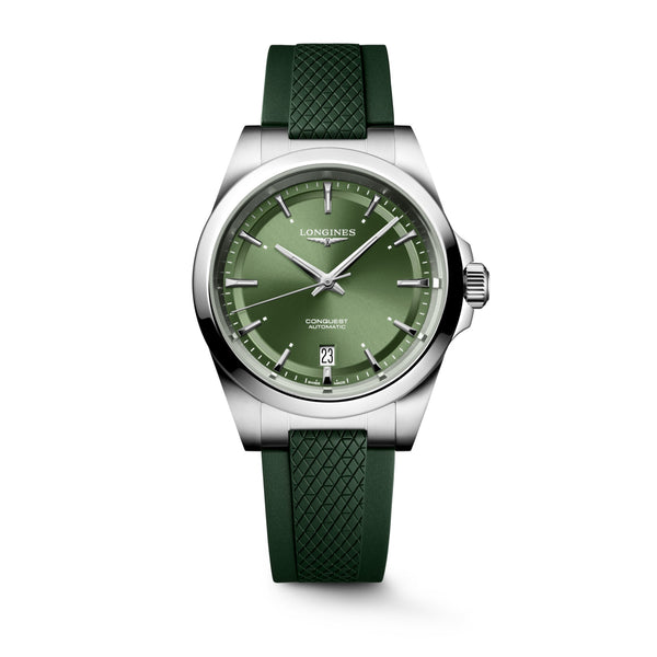 Conquest Auto Green 38 mm Rubber Strap