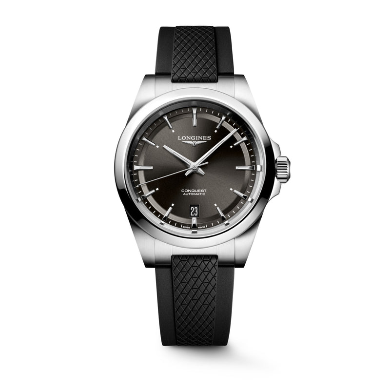 Conquest Auto Black 38 mm Rubber Strap