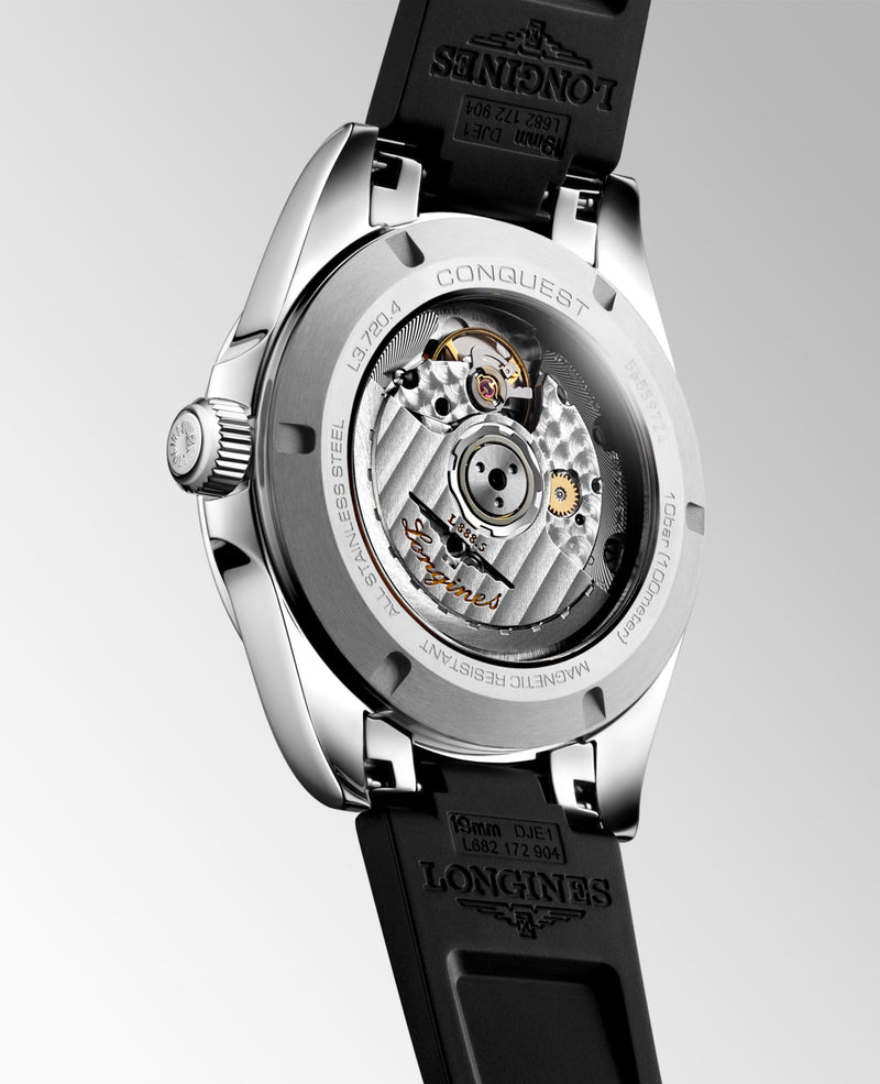 Conquest Auto Black 38 mm Rubber Strap