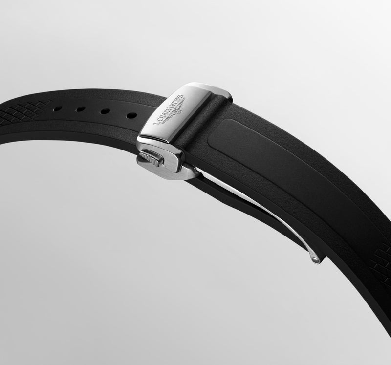 Conquest Auto Black 38 mm Rubber Strap