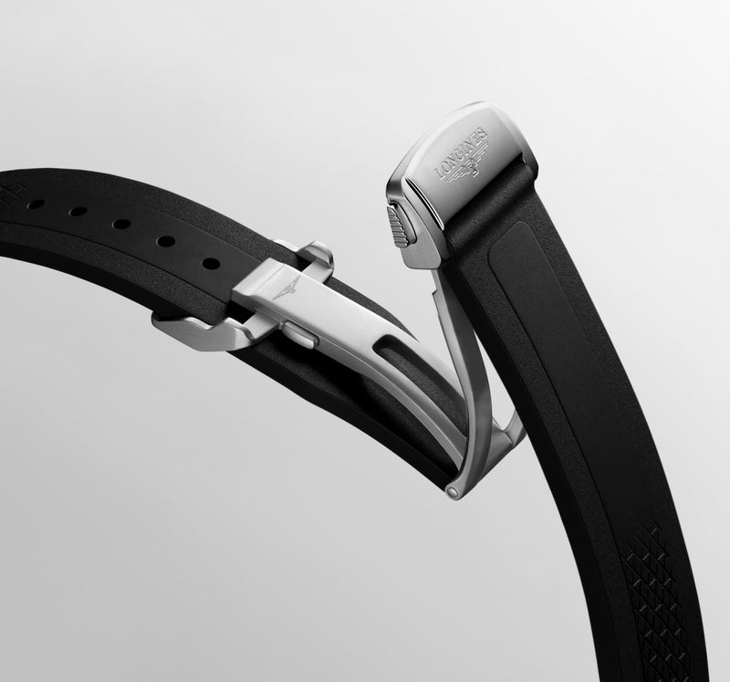 Conquest Auto Black 38 mm Rubber Strap