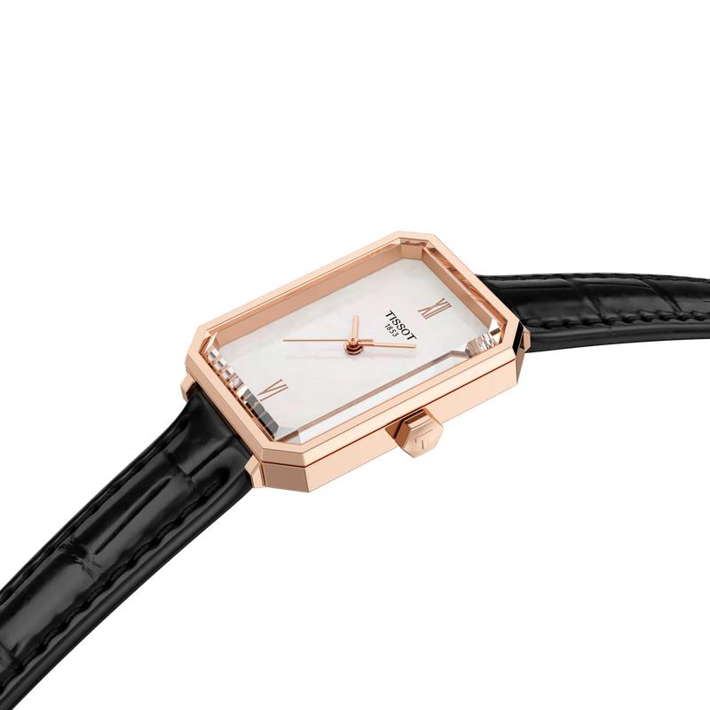 SRV 30mm White Mother-of-Pearl on Black Strap