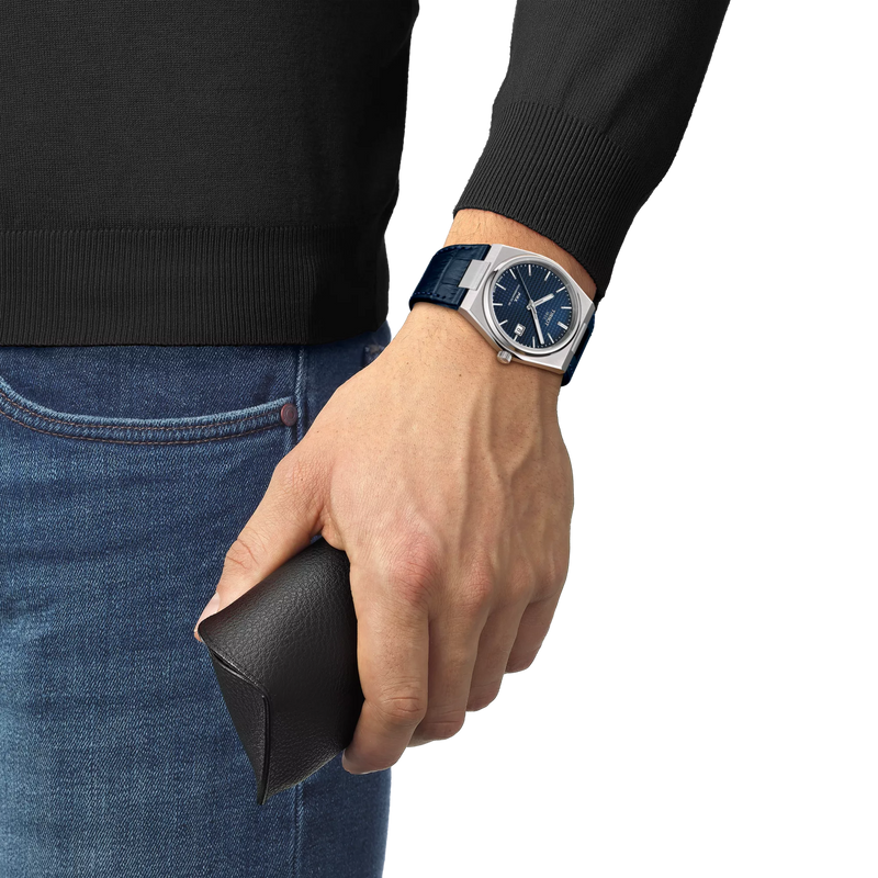 PRX 40 mm Powermatic 80 Blue on Leather Strap *
