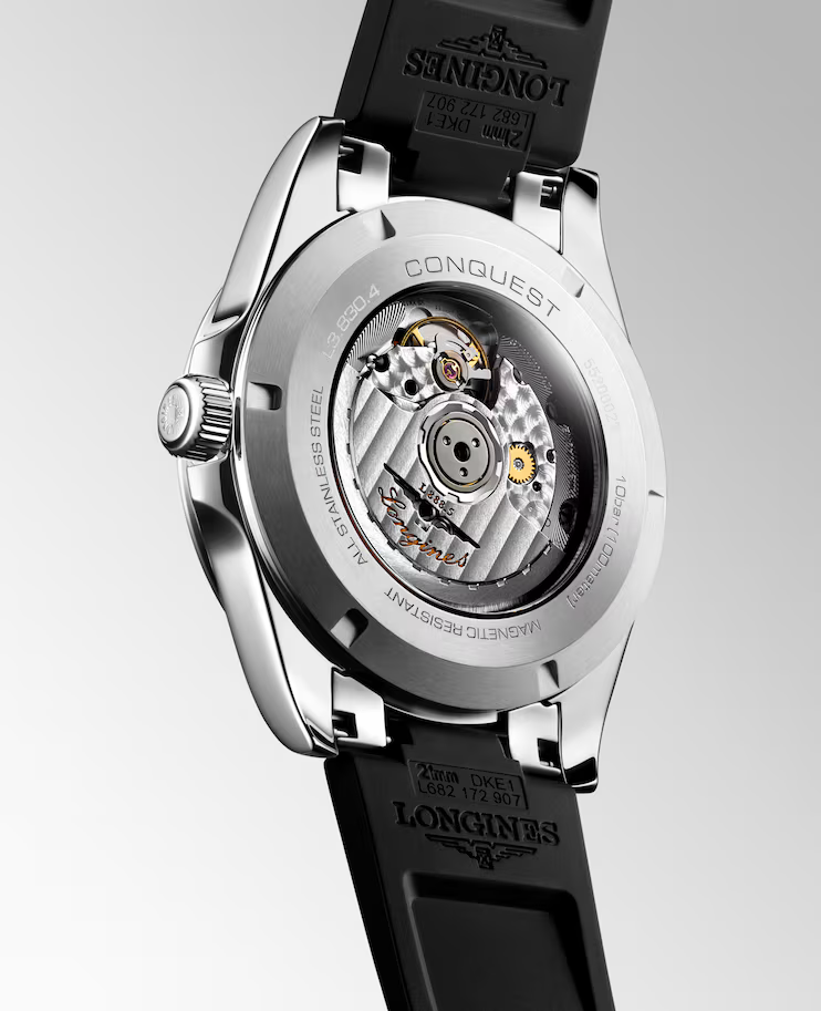 Conquest Auto Black 41 mm Rubber Strap