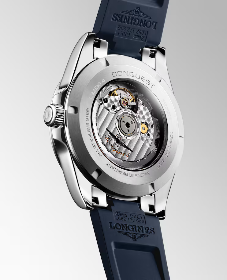 Conquest Auto Blue 41 mm Rubber Strap