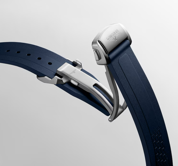 Conquest Auto Blue 41 mm Rubber Strap