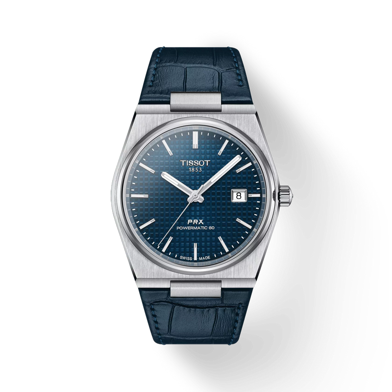 PRX 40 mm Powermatic 80 Blue on Leather Strap *