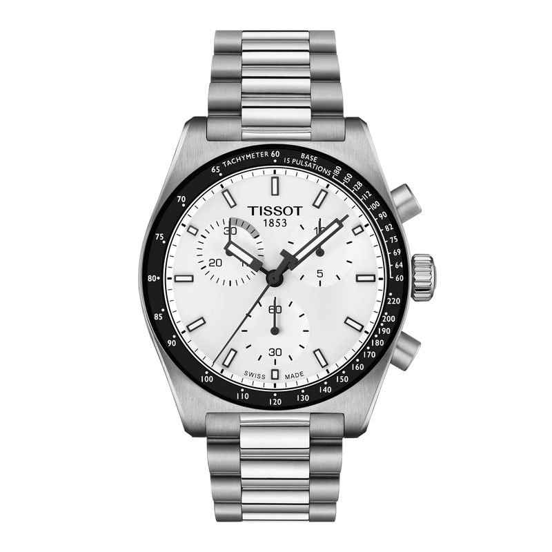 「RT 182674 」 PR516 Quartz Chronograph 41 mm White on Bracelet – Trifecta