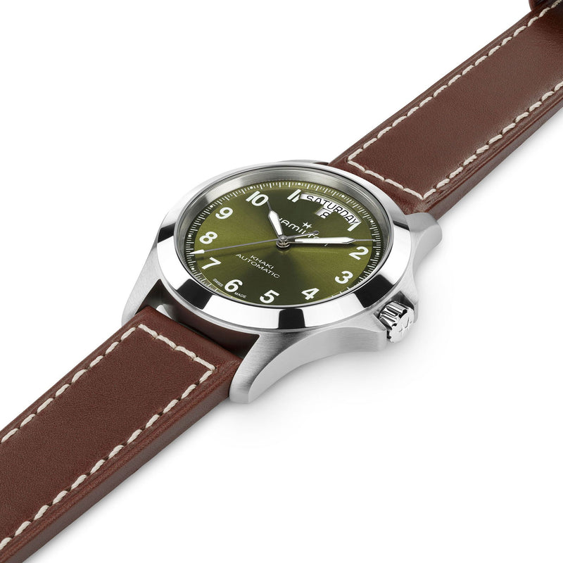 Khaki Field King Day-Date 40mm – Green on Leather Strap – Trifecta