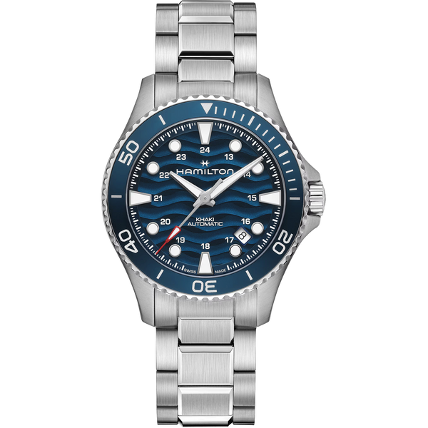 Khaki Navy Scuba Auto 40mm – Blue wave on Bracelet *