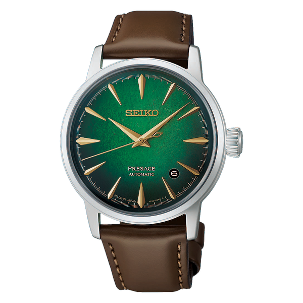 HCB002 Presage Cocktail Time 38.5 mm – Mint Green on Leather Strap