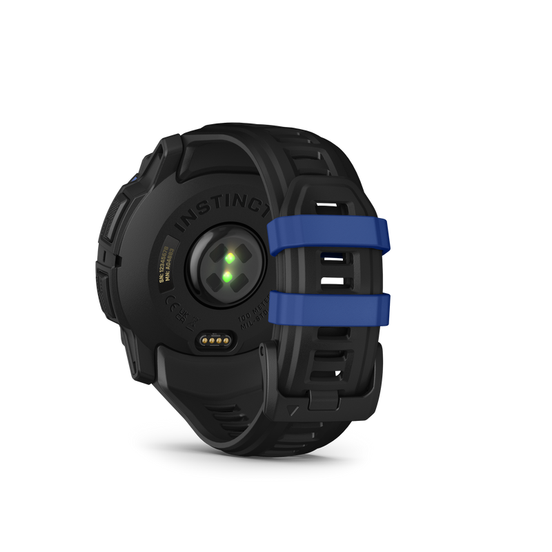 Instinct® 3 – 50 mm, AMOLED, Black with Black/Bolt Blue Band Limited Edition