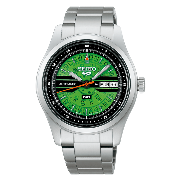 SRPM09 5 Sports Field HUF Limited Edition 39.4mm – Green on Bracelet (In Stock. Excluded from Discounts Per Seiko)