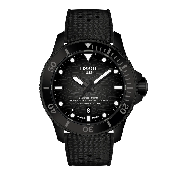 Seastar 2000 Professional Powermatic 80 44mm – Black on Rubber Strap