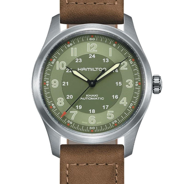 Khaki Field Titanium Auto 38 mm Green on Brown* – Trifecta