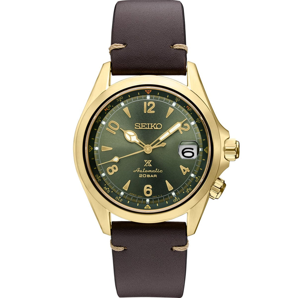 Prospex Alpinist Green on Brown Strap – Trifecta